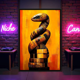 Coiled Majesty on Sunlit Tower - NicheCanvas