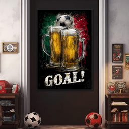 Italian Football Beer Goal - NicheCanvas