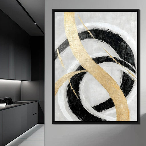 Golden Elegance Spirals Canvas Print
