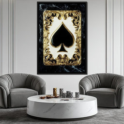 Opulent Ace of Spades Elegance - NicheCanvas
