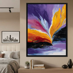 Golden Rift Over Violet Tide - NicheCanvas