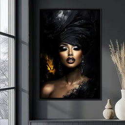 Golden Elegance Portrait - NicheCanvas