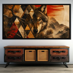 Solitary Predator Rising Sun - NicheCanvas