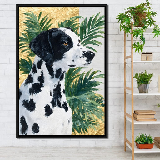 Dalmatian Palm Gold Leaf Canvas Print
