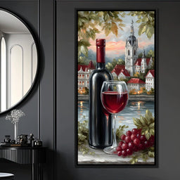 Wine Reflections by the Lake - NicheCanvas