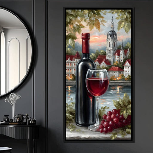 Wine Reflections by the Lake Canvas Print