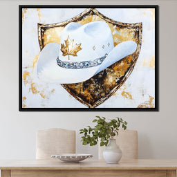 Golden Maple Leaf Western Hat - NicheCanvas