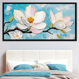 Blossoms on Cerulean Skies - NicheCanvas