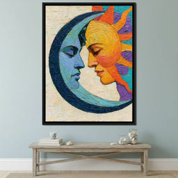 Celestial Lovers Meeting Across Time - NicheCanvas