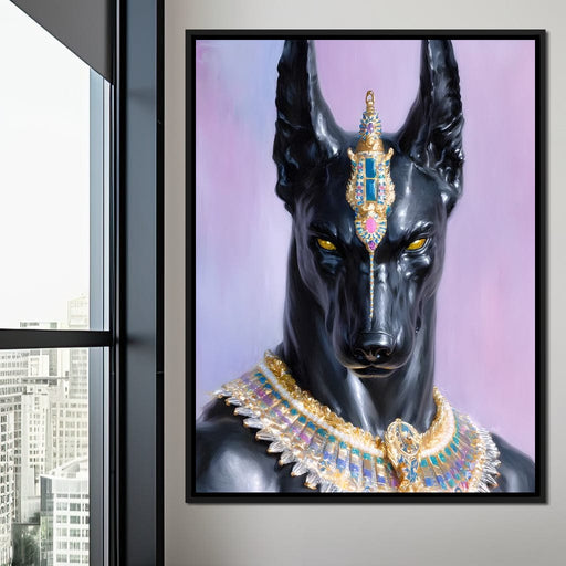 Golden Jackal Pharaoh Guardian Canvas Print
