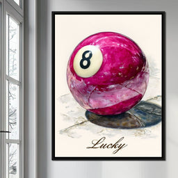 Lucky Eight Billiard Ball - NicheCanvas