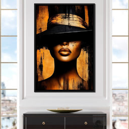 Golden Elegance Shadowed Mystery - NicheCanvas