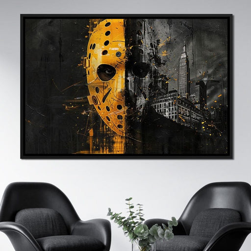 Masked Man - Raven Blackwood Canvas Print