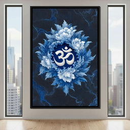 Om Lotus Blossom Meditation Mark - NicheCanvas