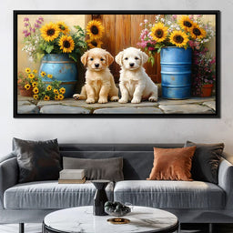 Sunflower Companionship Duo - NicheCanvas