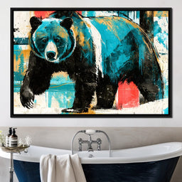 Apex Predator Stride Through Abstract Woods - NicheCanvas