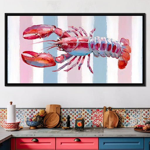 Lobster Dreams Striped Tapestry Canvas Print