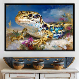 Golden Lizard Meadow Glow - NicheCanvas