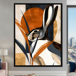 Solitary Hare Before The Setting Sun - NicheCanvas