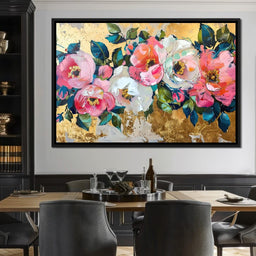 Golden Royal Flowers 08 - Wildrose Creations - NicheCanvas