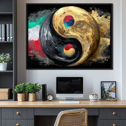 Golden Yin Yang Energy Balance - NicheCanvas
