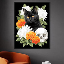 Nocturnal Feline Memento Bouquet - NicheCanvas