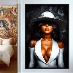 Enigmatic Glamour Portrait - NicheCanvas