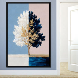 Balanced Seasons Tree Reflection - NicheCanvas