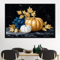 Golden Harvest Marble Elegance - NicheCanvas