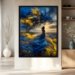 Golden Sapphire Dream Fields - NicheCanvas
