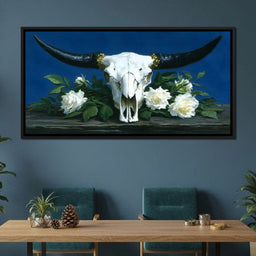 Bone Crown and Ivory Roses - NicheCanvas