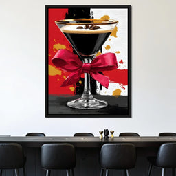 Espresso Martini Red Bow - NicheCanvas