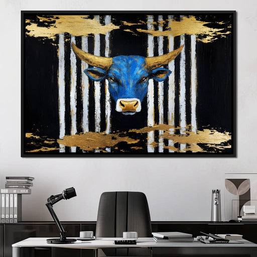 Golden Bull Radiance in Forest - Alicia Smith Canvas Print