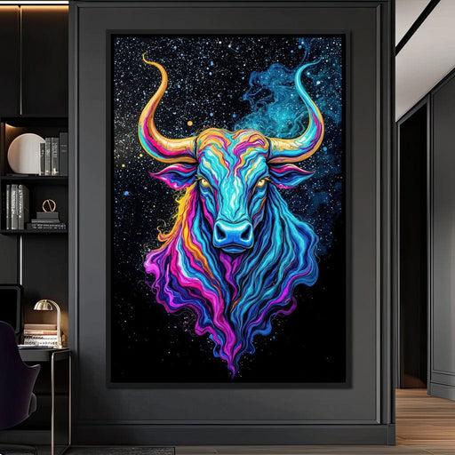 Bull of the Cosmos - TooplesArt Canvas Print