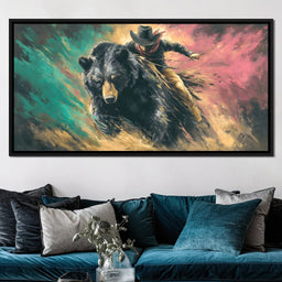 Wild Frontier Bearback Rider Fury - NicheCanvas