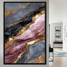 Gilded Marble Rose Current - NicheCanvas