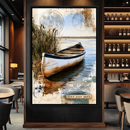 Abandoned Boat Waiting Upon Still Waters Canvas Print