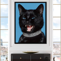 Fierce Midnight Feline Glamour - NicheCanvas