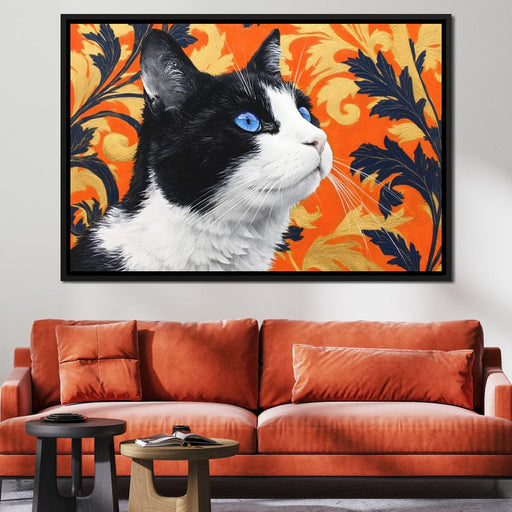 Golden Regal Feline Gaze Canvas Print