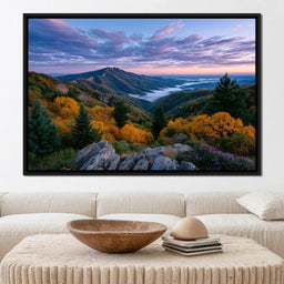 Autumn Mountain Cloud Sea View - NicheCanvas