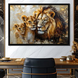 Majestic Bond of the Wild Lions - NicheCanvas