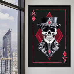 Skull King Ace of Diamonds - NicheCanvas
