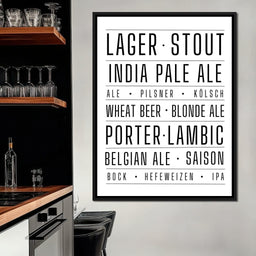 Craft Beer Typography - NicheCanvas