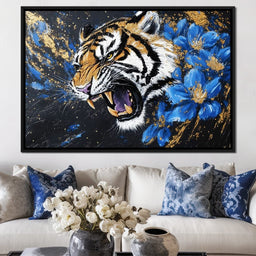 Fierce Tiger Floral Fusion - Alicia Smith - NicheCanvas