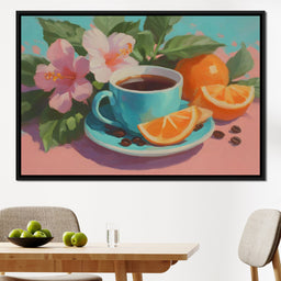 Tropical Morning Cup of Coffee - NicheCanvas