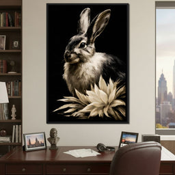 Quiet Contemplation Of The Wild Hare - NicheCanvas