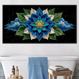 Celestial Petals Lotus Burst - NicheCanvas