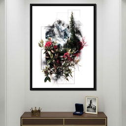 Alpine Peak Floral Montage - NicheCanvas