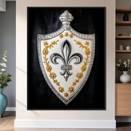 Fleur De Lys Shield Radiance - NicheCanvas