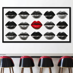 Sensual Lips Bold Defiance - NicheCanvas